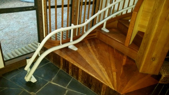 Start of the Stair Lift rail